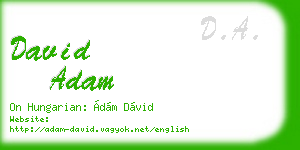 david adam business card
